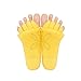 Triim Fitness Toe Separator Yoga Gym Sports Massage Socks for Foot Alignment, Great for Sore Feet and Diabetics with Free Exercise Guide! (Yellow)