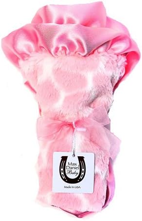 Max Daniel Baby Plush Print Security Blanket - Pink Giraffe