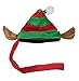 Clever Creations Puppy Dog Christmas Elf Hat Outfit, Festive Holiday Pet Costume, One Size Fits Most