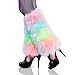 Rainbow Lights Funky Furry Leg Warmers