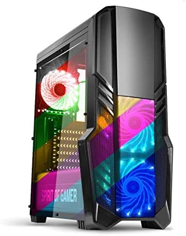 Rogue II Red Gaming Casing ATX Black/Red – SD/MicroSD Card Reader Front Extension – 7 ports – 3 x 2 x 120 mm Fans red RGB