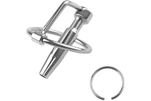 Gobuying Hollow Metal Penis Plug for Men, Stainless Steel Urethral Sounds Penis Plug Male Urethral Dilator, Beaded Urethral S