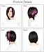aSulis Short Hair Wigs Purple Pink Highlight Straight Synthetic Colorful Cosplay Daily Party Wig ¡­