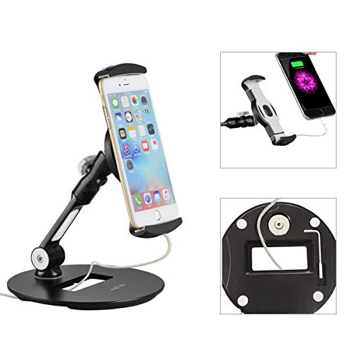 Suptek Aluminum Tablet Desk Stand 360° Flexible Cell Phone Holder Mount