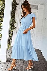 PRETTYGARDEN Women's 2023 Floral Boho Dress Wrap V