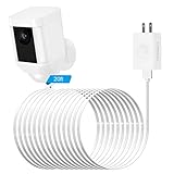 LANMU Power Adapter for Ring Spotlight Cam Battery,with 20ft Weatherproof Outdoor Power Cable Cord and Charger,No More Charging Your Ring Batteries (White)