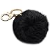 Fluffy Rabbit Fur Ball Keychain for Car Key Ring Handbag Tote Bag Pendant Charm