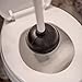 Plumb Craft Toilet and Drain Plunger with Holder Combo, Black/White