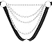 BODYZONE UN016-BK Crotchless Chain Thong, Horizontal Chain Front, Black Plus Size