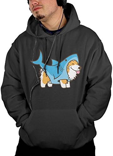 Pinullo Corgi In A Shark Suit Men's Pullover Hooded Sweatshirt S