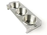 Yukon Glory Stainless Steel Multi-Purpose Condiment Serving Tray with Removable Cups