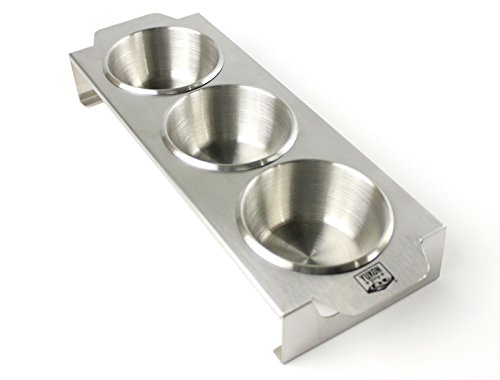 Yukon Glory Stainless Steel Multi-Purpose Condiment Serving Tray with Removable Cups