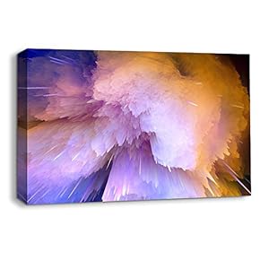 Canvas Wall Art for Living Room,Bedroom Home Artwork Paintings Colorful Energy Wave Ready to Hang - 12x18 inches