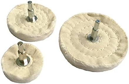 Carving Expert 100% Cotton Polishing Mop Buffing Wheel Polish Pad Polishers Drills (3 sizes) by Carving Expert