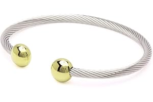 QRAY Combo Deluxe Surgical Steel Golf Athletic Bracelet Men Women C-Shaped Health Wellness Bracelet