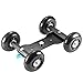 NEEWER® Tabletop Mobile Rolling Slider Dolly Car Skater Video Track Rail for Speedlite DSLR Camera Camcorder Rig (Black)