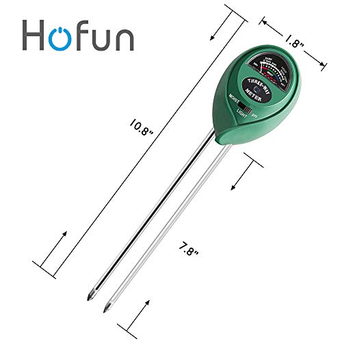 Hofun Soil pH Meter, 3-in-1 Soil Moisture/Light/pH Tester Gardening Tool Kits for Plant Care, Great for Garden, Lawn, Farm, Indoor & Outdoor Use - Thumbnail 3