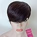 HOTKIS Short Human Hair Wigs Short Wigs Human Hair Pixie Cut Wigs for Black Women (SW806)