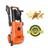 AIPER Electric Power Washer 2150 PSI 1.85 GPM Electric Pressure Washer Cleaner Machine with Long Hose, Hose Reel, Adjustable Nozzle and Spray Gun