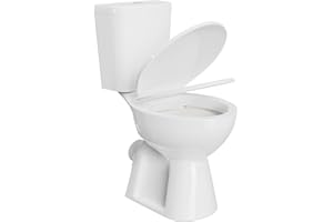 Little Meerkat Extra Tall Toilets | 19inch Comfort Tall Toilet Bowl | Toilets For Bathrooms Tall Height, Dual Flushing Rear Outlet Toilet, High Toilets For Seniors, Disabled & Tall Personb