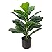 BESAMENATURE Artificial Mini Fiddle Leaf Fig Tree, Potted Artificial Tree for Home Decor, 22'' Tall, Green
