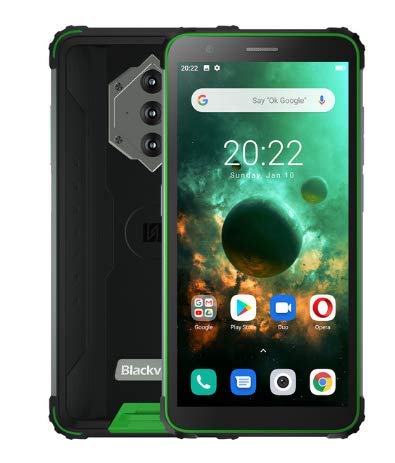 BV6600 Smartphone 4GB + 64GB, IP68 Waterproof, 8580mAh, 5.7", 16MP Camera, NFC, Android 10 (Green)