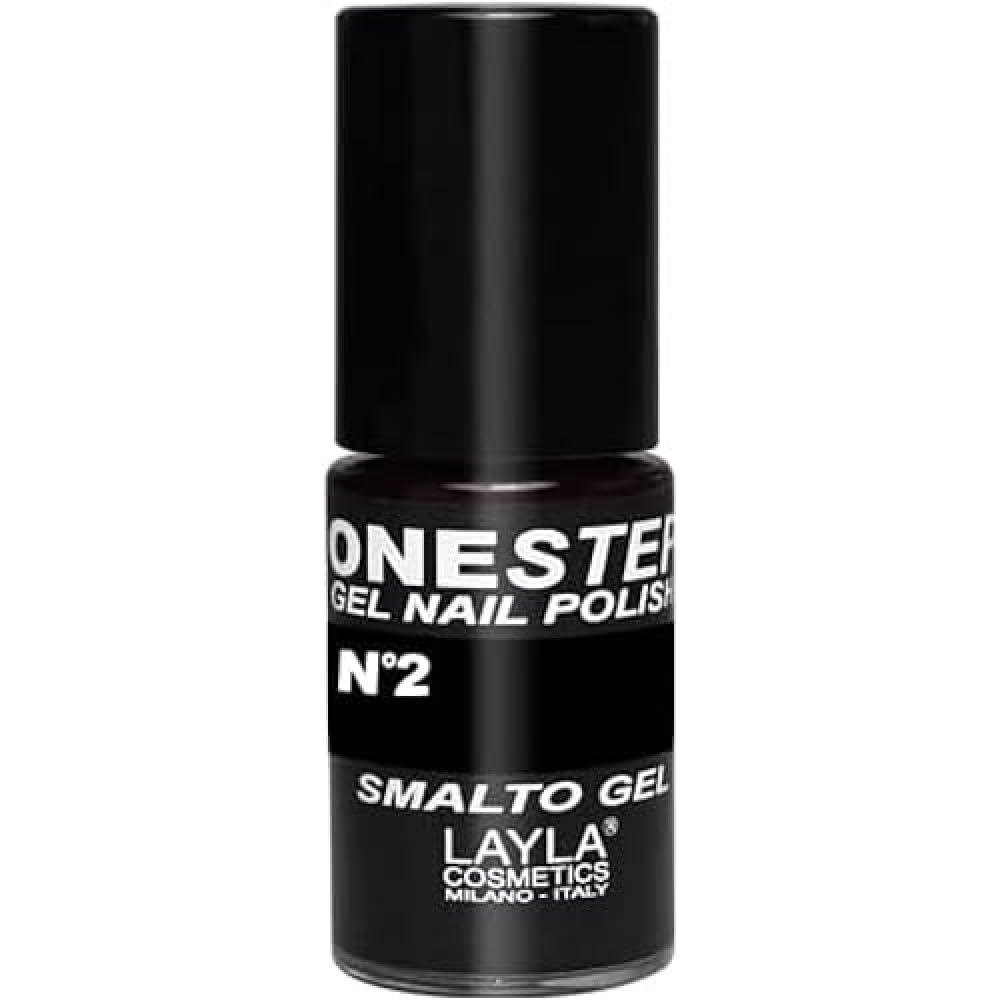 LAYLA COSMETICS One Step Gel Nail Polish, 100 Percent Black Number 2 — image 1