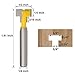 Bestgle 2Pcs T-Slot Cutter Router Bit Slotting Milling Woodworking Cutter for 3/8