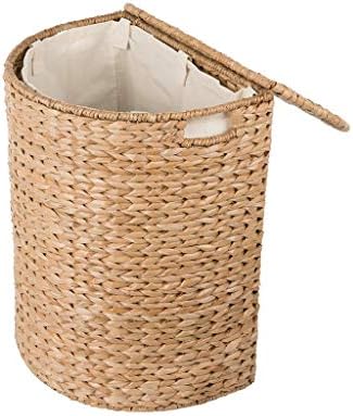 Kouboo Sea Grass Half Moon Basket With Removable Liner Natural Color Laundry Hamper One Size Brown Amazon Sg Home