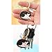JUNKE 4 PCS Animal Shape Style Keychain Novelty Metal Enamel Cute Fox Cat Key Chain Charmed Gifts Keyring for Kids Women Girls Boys
