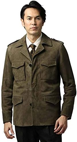 Amazon ユニバーサルランゲージ 秋冬 Etonne ゴートスウェード ミリタリージャケット カーキ Ll コート ジャケット 通販