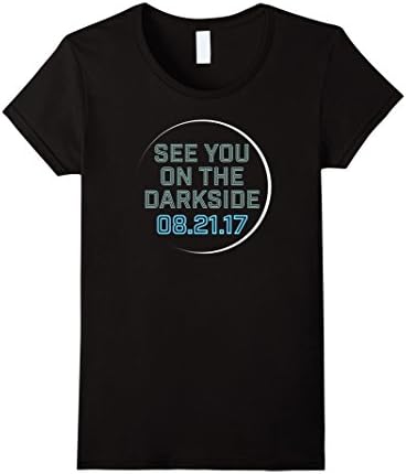 Womens On the Darkside Total Solar Eclipse T-shirt 2017 XL Black