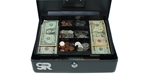 SR | Save Right Multi (SR-9135N) Multi-Purpose Cash Box/ Portable Safe (Dark Gray)