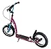 BIKESTAR Original Safety Pro Sport Push Kick Scooter Kids with Brakes, Mudguard and air Tires for Age 7 Year Old Children | Sport Edition with Alloy Wheels 12 Inch | Bewitching Berry & Turquoise