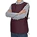 VEEYOO Chef Cobbler Apron with 3 Pockets, Polyester Cotton, Art Smock Aprons for Unisex Adult Men Women, Burgundy, 23x32 inches