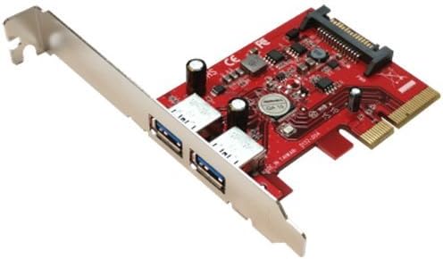 Oodelay UB-132 USB 3.1 Gen 2 Type-A SuperSpeed+ 2-Port Low Profile PCIe Host Adapter for Mac/PC