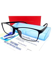 Gafas antiluz azul para mujer, bloquean la fatiga ocular, con estuche y probador, para juegos y computadoras, gafas de bloque de luz azul, filtro de bloqueo UV, lente transparente, cara pequeña, marco rectangular estrecho
