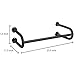 MyGift Modern Black Metal Clothes Rod Wall Mounted Hanging Garment Clothing Hanger Bar for Closet