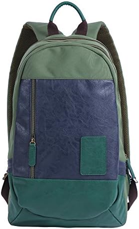 QILOVE Fashion Leisure Canvas Bag Stylish Travel Shoulder Backpack (Green)
