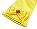 Alead Princess Belle Dress Up Party Accessories Gloves, Tiara, Wand and Necklace, Yellow, Set of 4