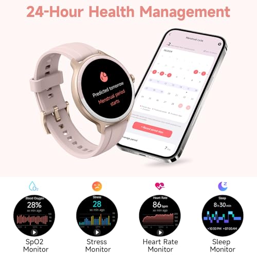 Smart Watch for Men Women, Bluetooth Call/AI Voice, 1.27" DIY Dial Smartwatch with 100+ Sport Modes, IP68 Waterproof Watch with Heart Rate Sleep SpO2 Step Monitor, Fitness Watch for Android iOS Phone