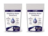 Alkaline Water Treatment - Buffers Chlorine of Drinking Water - Infused with Coral Calcium Ionic Trace Minerals and Vitamin C - 2 Pack