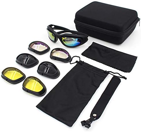 YFQ Outdoor Sports Glasses Windproof Goggles CS Tactical Protective Glasses Night Vision Sand-Proof Motorcycle Mirror