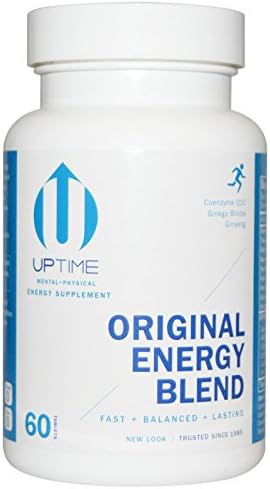 Uptime Sports Nutrition, Uptime, Original Energy Blend, 60 Tablets, (2 PACK), Vitaminder, Power Shaker Bottle, 20 oz Bottle BUNDLE