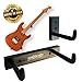 Angled Guitar Wall Hanger Display for Electric and Thin Body Guitars - Black Finish