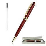 Ballpoint Pens, Cambond Gift Pen Set Natural Handcrafted Wood Black Ink Ballpoint Pen Office Luxury Retractable Roller Ball Pens (1.0mm) Signature Executive Business for Men Women (Rosewood)