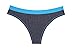 6-Pack G-string Low Waist Invisible No-Show Cotton Color Patchwork Sexy Thong Seamless Bikini Panties(L, green and red and black and gray and blue and hoary)