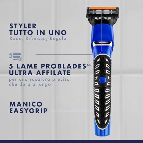 Styler Rasoio Elettrico Barba All-in-One, Rade, Regola, Rifinisce, Rasoio, Regolabarba con Tecnologia Braun e Impugnatura Easygrip per Un'incredibile Precisione e Comfort