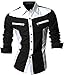 jeansian Men's Fashion Slim Long Sleeves Casual Shirts Dress Shirts Tops Z018