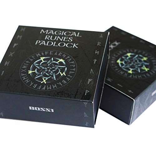 image for BOSSI Magical Runes Padlock - School Backpacks, Bags, Jewelry Box, Che